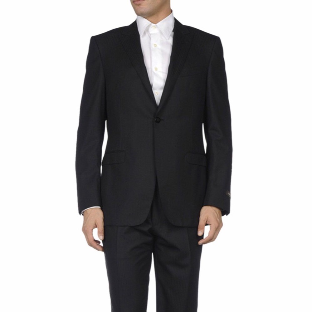 Hand Stitched Beautiful Canali Black Dinner Suit